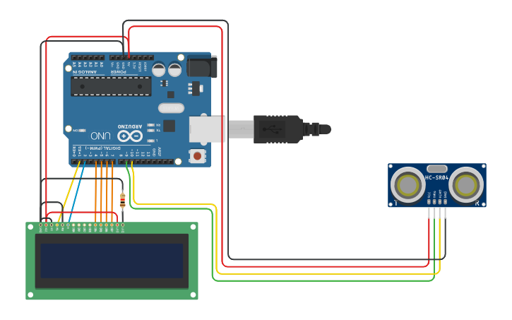 Circuit Design Ultrasonic Distance Sensor With Arduino Tinkercad 7803