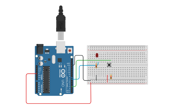 Circuit Design Pushbutton Tinkercad 3388