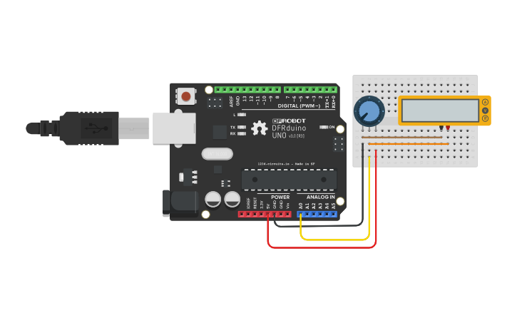 Circuit design Arduino Analog Read | Tinkercad