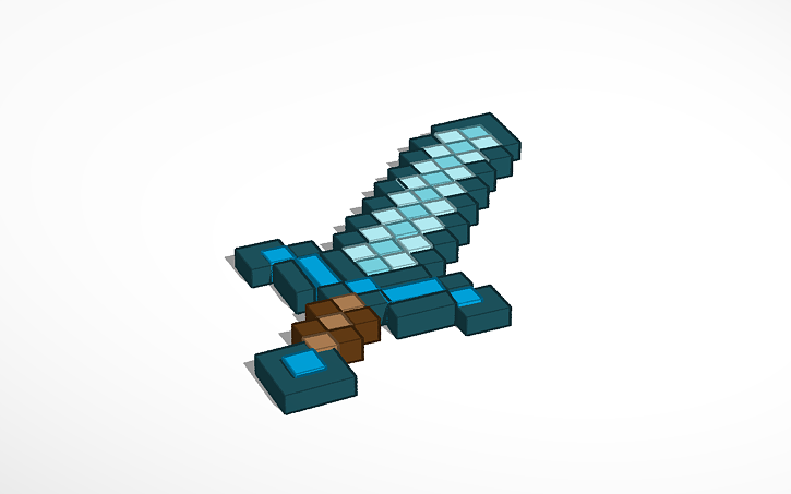 3D design Minecraft Sword - Tinkercad