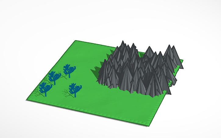 3D design Terrain - Tinkercad