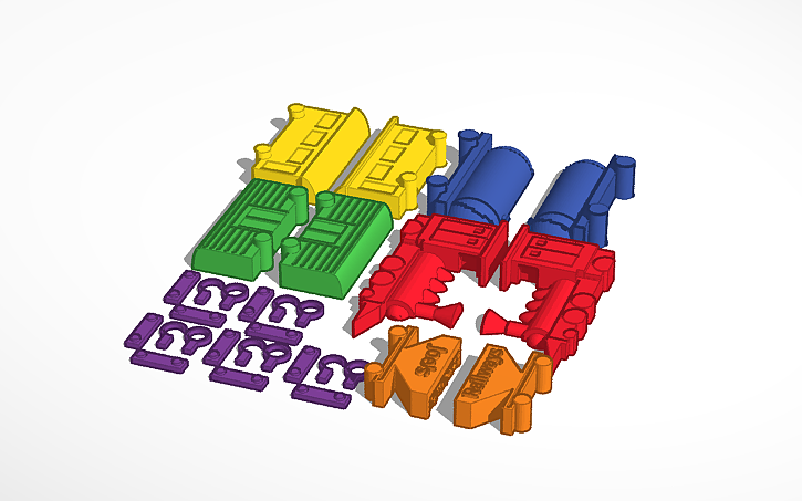 3D Design 3D Printable Train Set Official Tinkercad