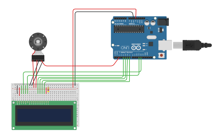 Circuit design Motor RPM Display - Tinkercad