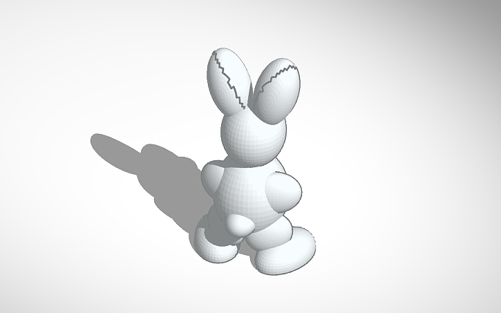 3D design Hase zum Anmalen - Tinkercad