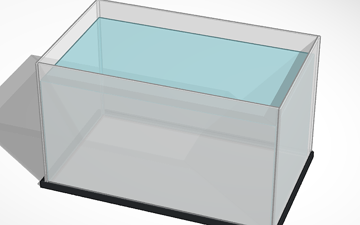 3D design Fishtank with water - Tinkercad