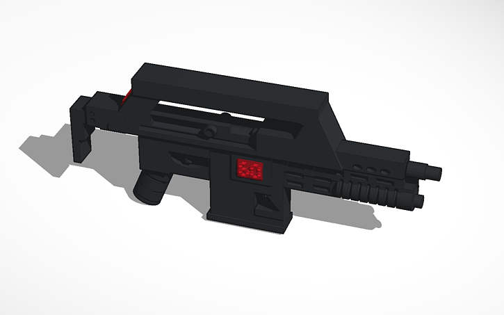 3D design Pulse Rifle w/ grenade launcher attachment (Aliens) | Tinkercad