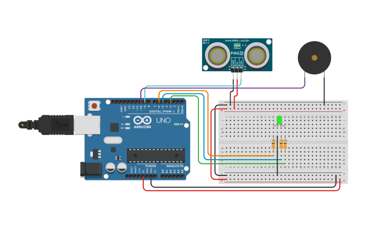 Circuit design Desafio 1 - UltraS - Tinkercad