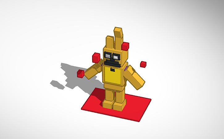 3D design springtrap getting springlocked | Tinkercad