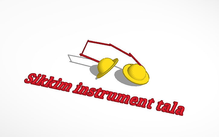 3D design Sikkim instrument tala - Tinkercad