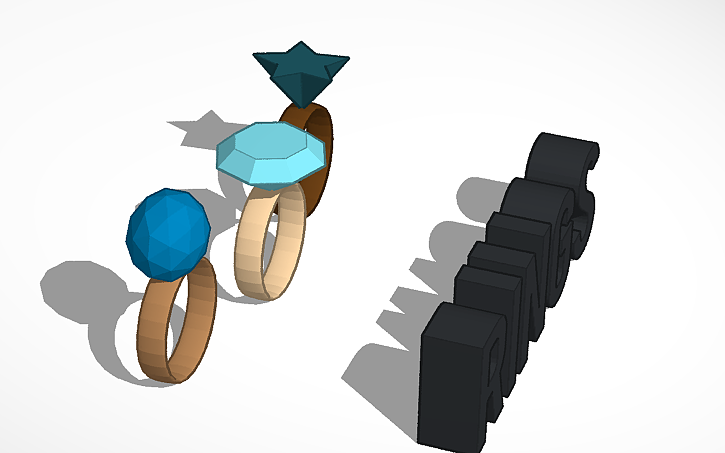 3D design Rings - Tinkercad