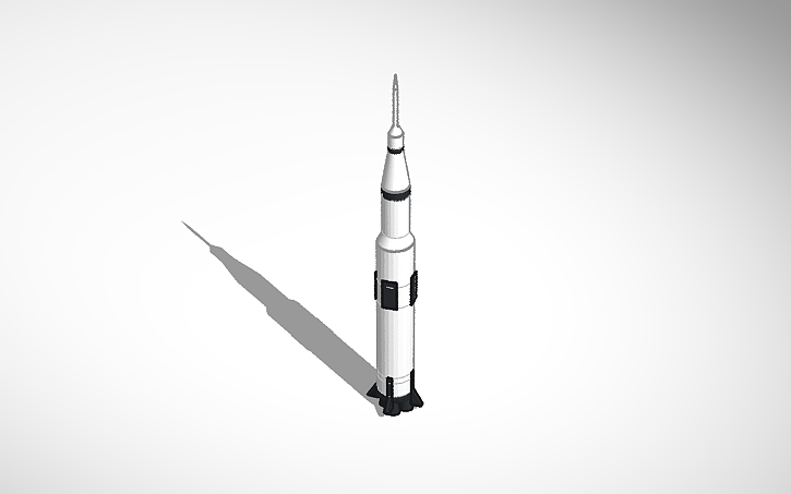 3D design Saturn V Rocket | Tinkercad