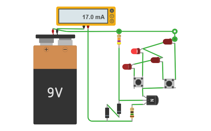 Circuit design Safe Momentary Push Button Test - Tinkercad