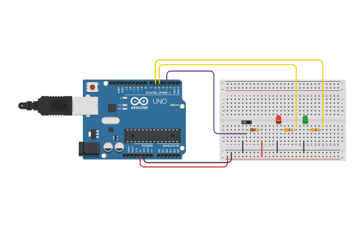 Circuit design Atividade chave de duas posições - Tinkercad