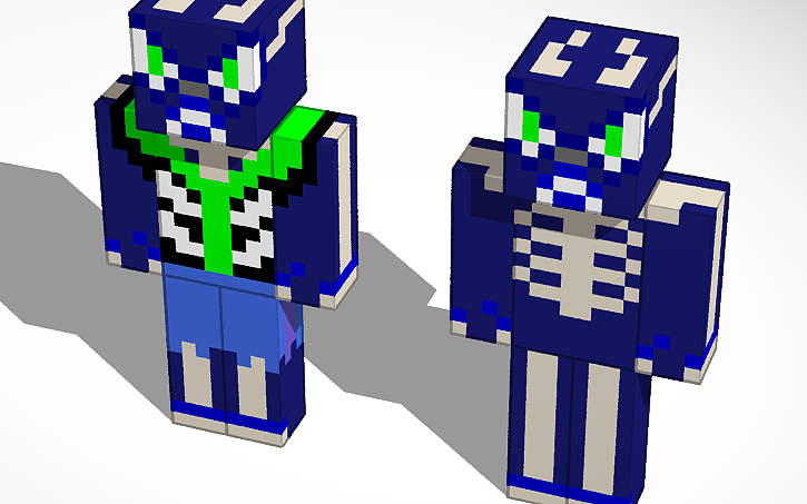 3D design dexter the chimera skin (clothed vs nude) - Tinkercad