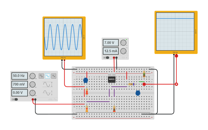 Circuit design Fet Amplifier - Tinkercad