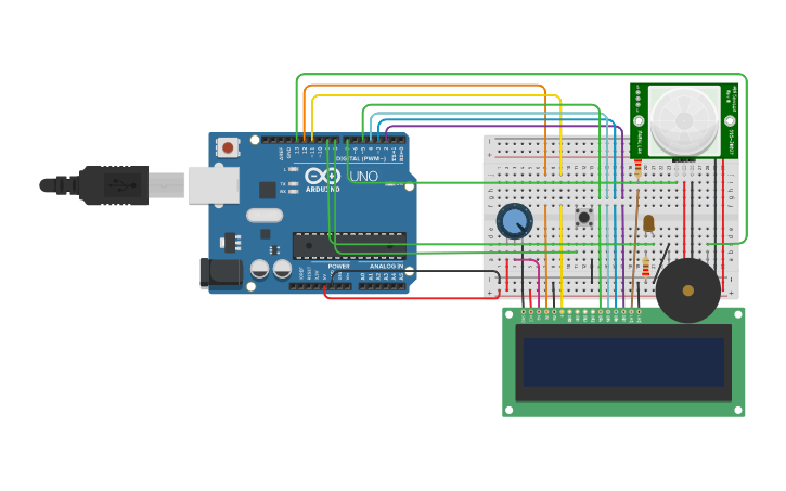 Circuit design Virtual Arduino Project - Tinkercad