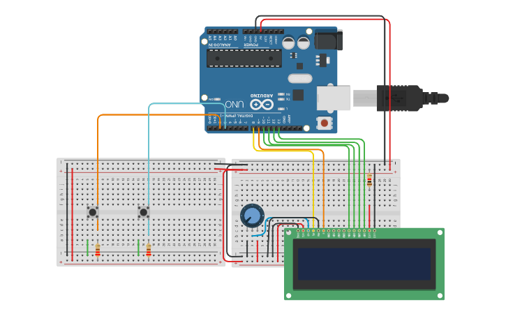 Circuit design Cronometro D2 - Tinkercad