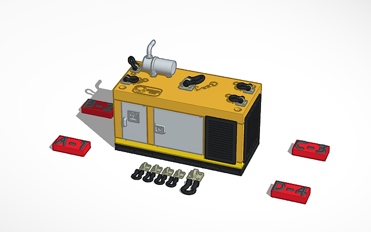 3D design Skid Mounted Generator - Tinkercad