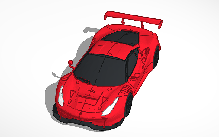 3D design Ferrari 488 GT3 Tinkercad