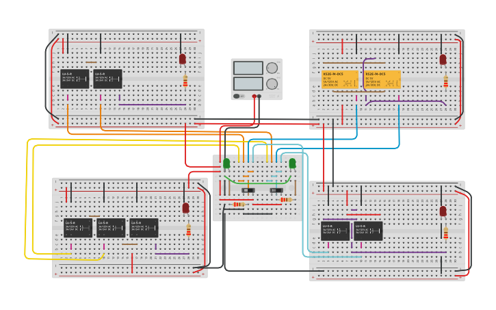 Circuit design AND, XOR, NAND, OR - Tinkercad