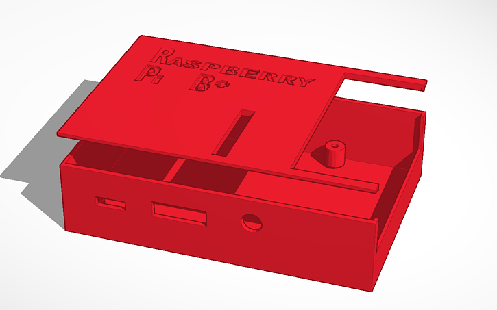 3D design Raspberry Pi B+ Container - Tinkercad