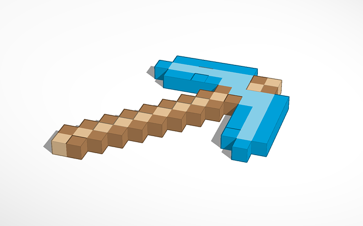 3D design Minecraft Pickaxe | Tinkercad