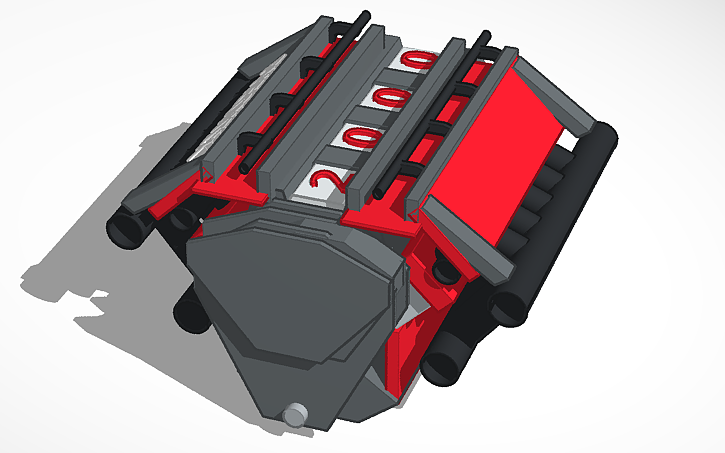 3D design phoenix DD-2000, V10 ENGINE - Tinkercad