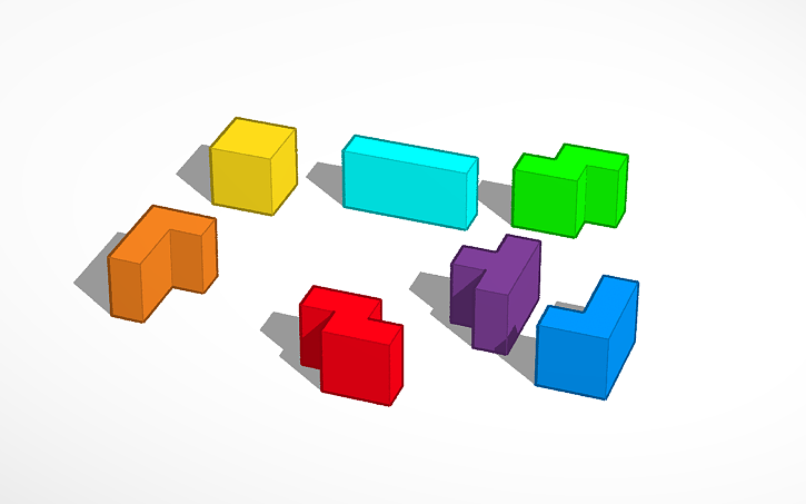 3D design Tetris Blocks | Tinkercad