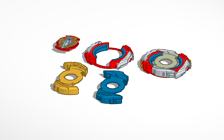 3D design Beyblade Burst mode Achilles - Tinkercad