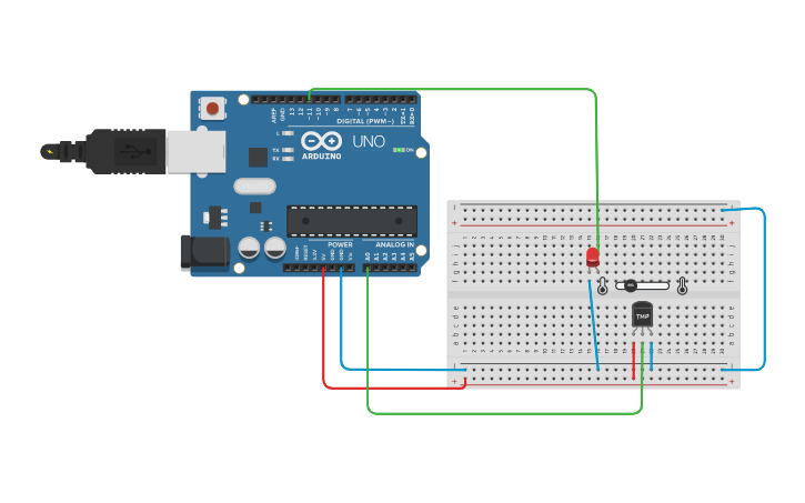 Circuit design Терморегулятор на ШИМ | Tinkercad