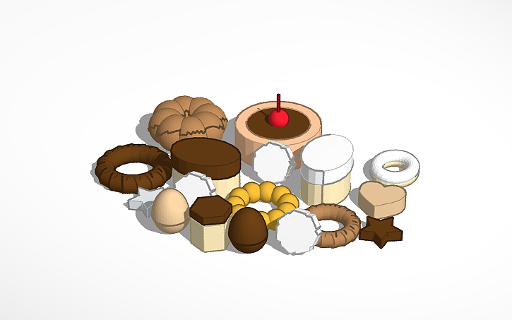Cake Cad 3D design Pastries and cakes - Tinkercad