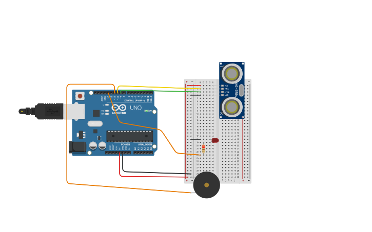 Circuit design Sensor de proximidad - Tinkercad