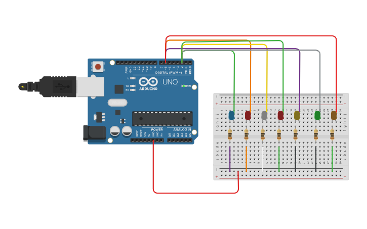 Circuit design Montaje Circuito No2 | Tinkercad