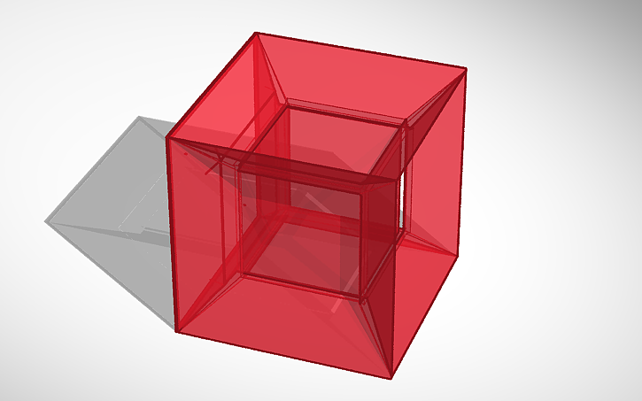 3D design 4D cube - Tinkercad
