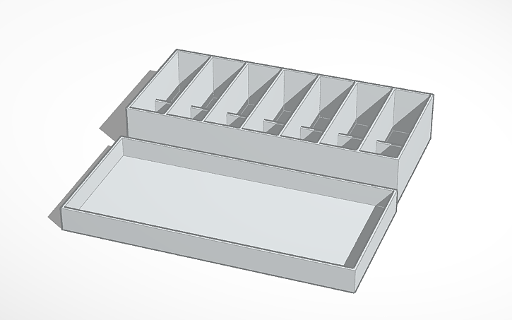 3D design Pillbox 2x7 - Tinkercad