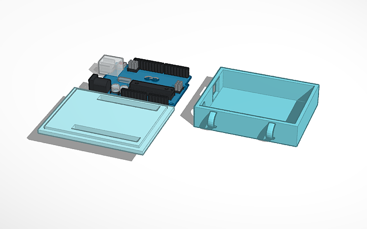 Button Case Cad Arduino 3D design Arduino-Case - Tinkercad