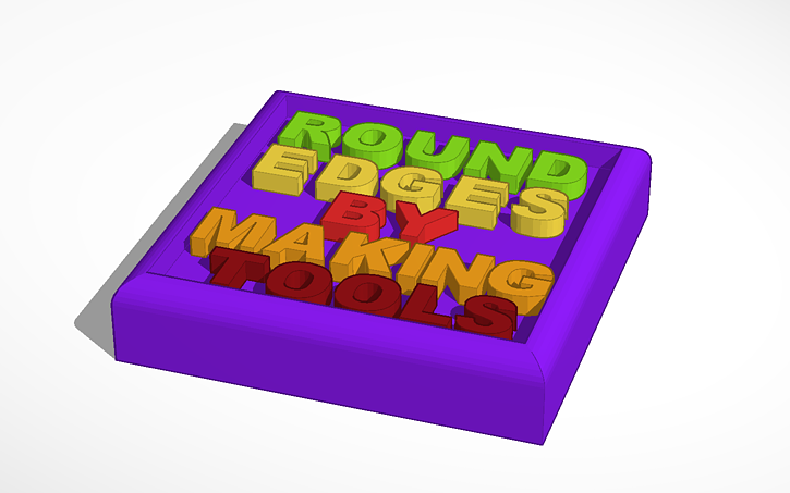 3D design Second round corner test - Tinkercad