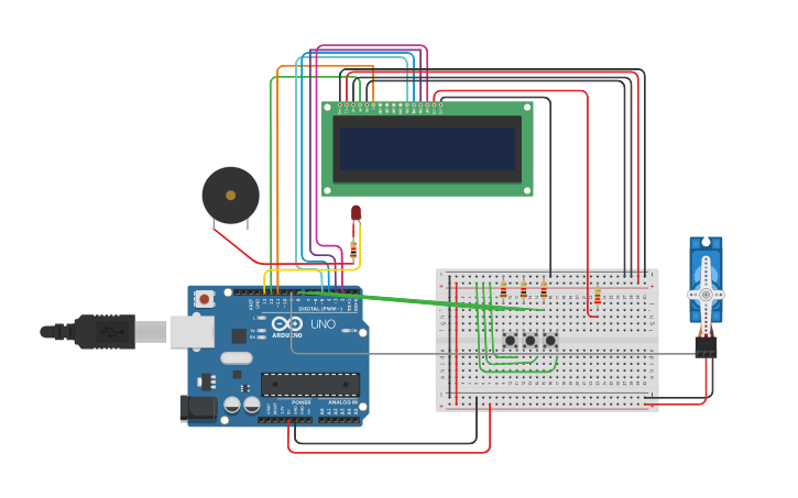 Circuit design Ultrasonido - Tinkercad