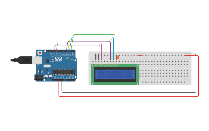 Circuit design Display (LCD) | Tinkercad
