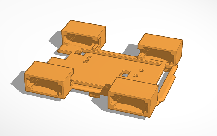3D design arduino mega top with mg90s servo housings - Tinkercad