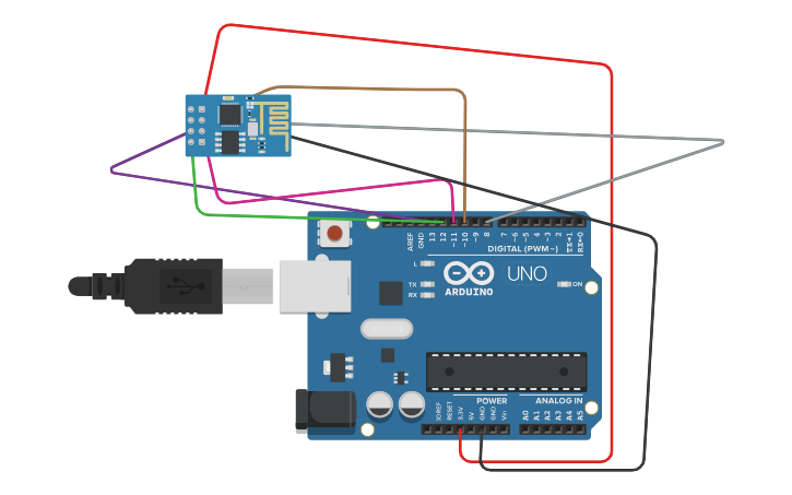 Circuit design Circuito eléctrico de monitoreo - Tinkercad