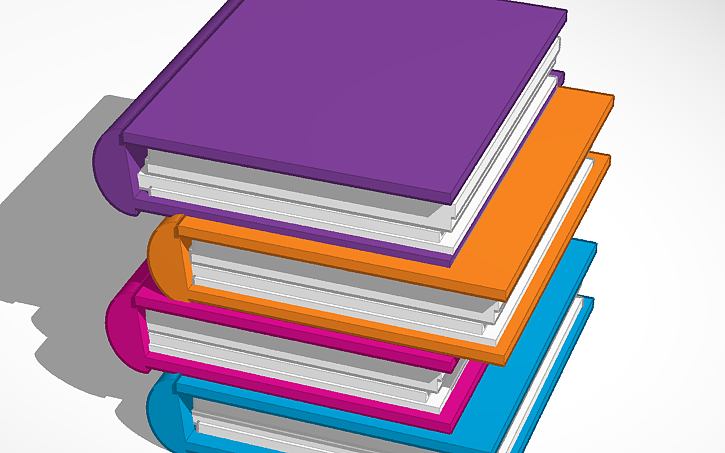 3D design Stack of Books - Tinkercad