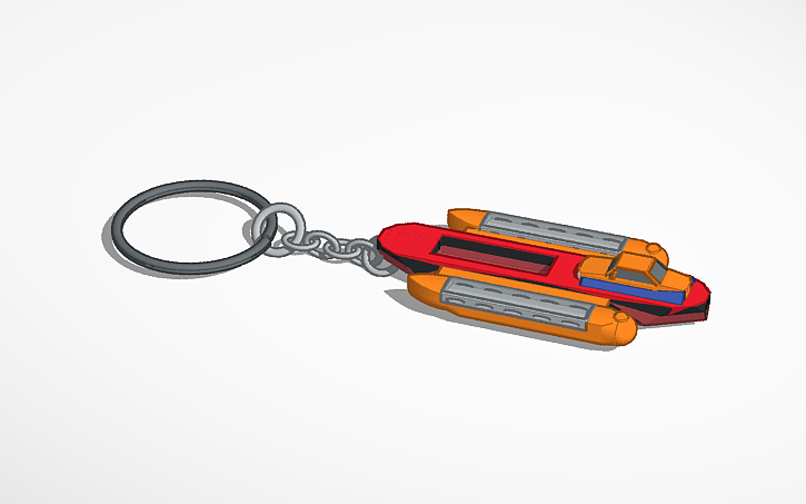 Model Boat Keychain 3D design boat keychain - Tinkercad