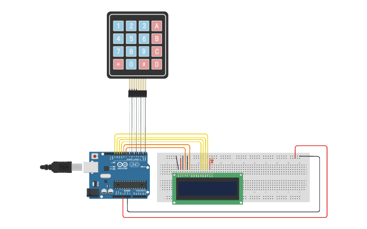 Circuit design Simple Arduino Keypad - Tinkercad