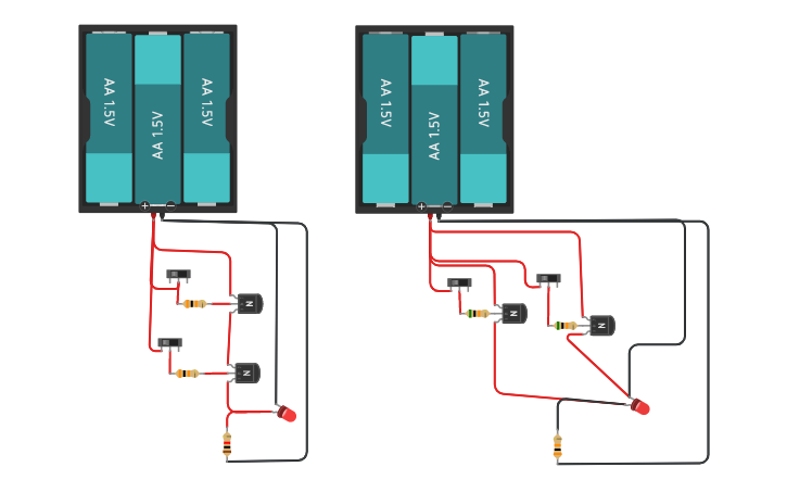 Circuit design 21 ธนาคม AND and OR GATE With Transistors - Tinkercad
