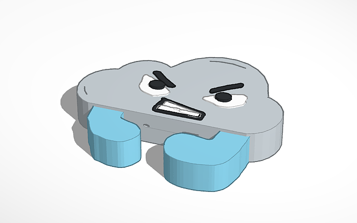 Grumpy Cloud Drawing 3D design Grumpy Cloud - Tinkercad
