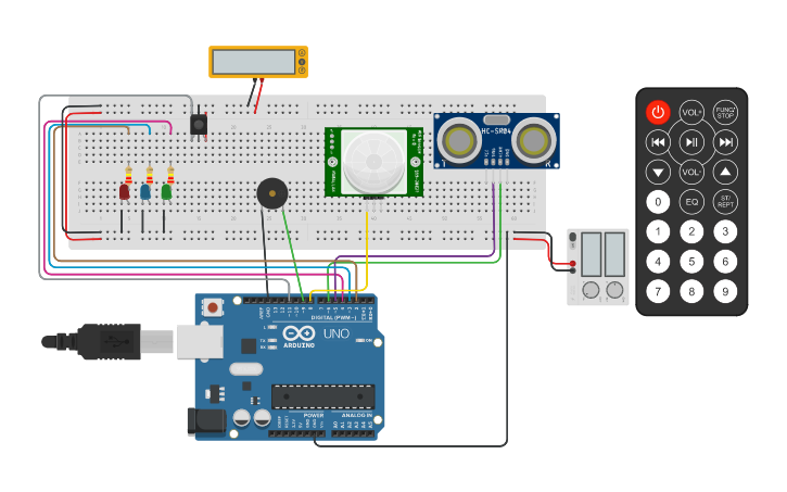 Circuit design Actividad 3_Sensores - Tinkercad
