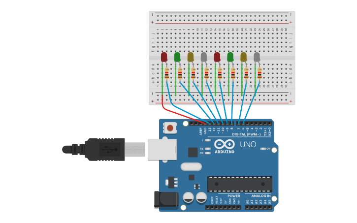 Circuit design Bombillo LED montaje 5 | Tinkercad