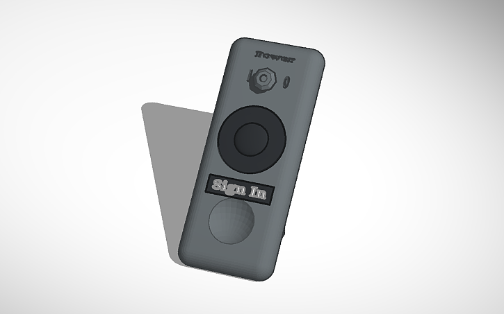 3D design TV Remote Design-ACP - Tinkercad