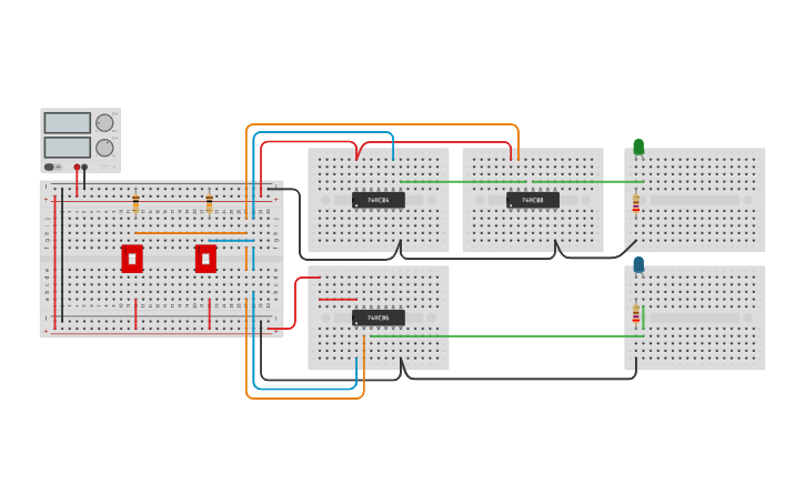 Half Subtractor Tinkercad